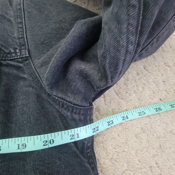 GAP Denim Trucker Jacket Mens/Unisex L Sherpa Lined Vtg Style Winter Coat Black - Picture 4 of 10